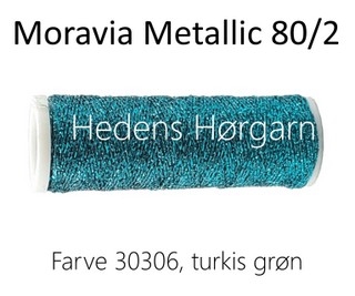 Moravia Metallic 80/2 farve 30306 turkis grøn